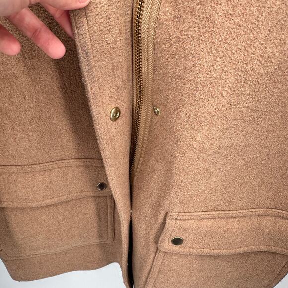J. CREW Vail Wool Blend Long Jacket Coat Parka in Tan J6178 // 12 - Picture 7 of 10